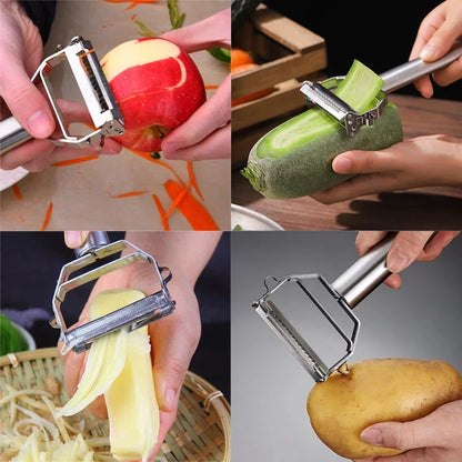 4 IN 1 Multi-function Vegetable Peeler Stainless Steel Fruit Vegetable Grater Carrot Cucumber Peeler Household Kitchen Gadgets